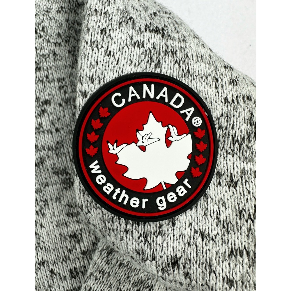 Canada Weather Gear Mens Fleece Full Zip Jacket Grey Marl Sweater Large L/G - Picture 11 of 16